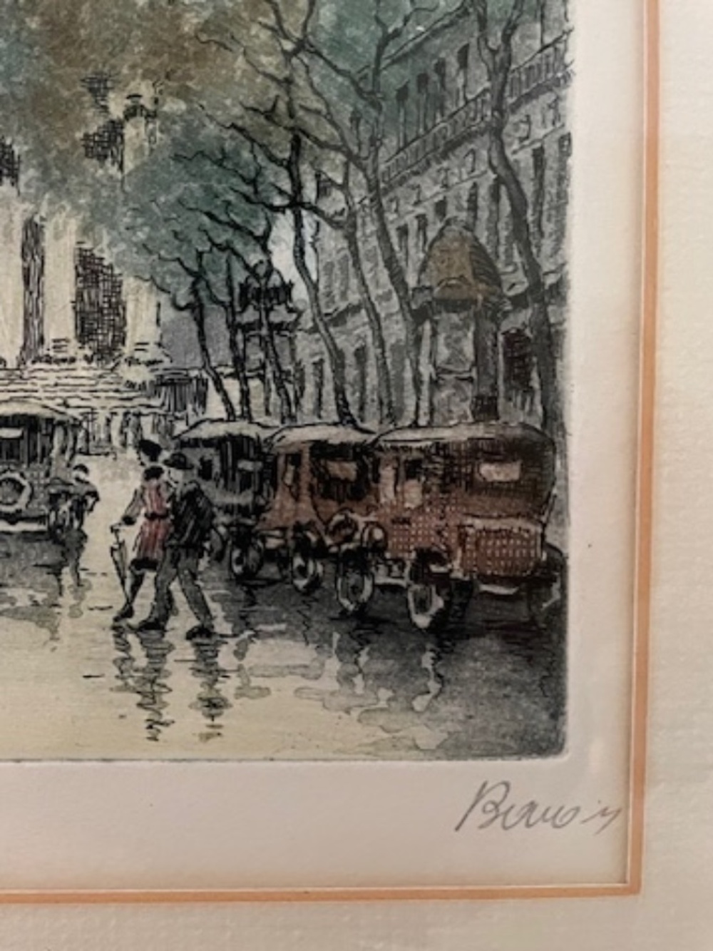 Hand Colored Etching - Picture 3 of 4